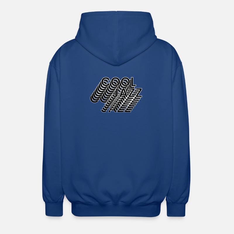 Lignes cinétiques de jazz cool - Veste à capuche unisexe - bleu royal