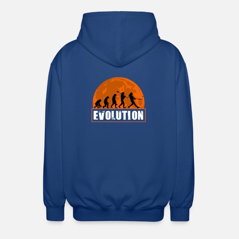 Baseball-Softball-Evolution Lustige Spieler-Geschenkkunst - Unisex Kapuzenjacke - Royalblau