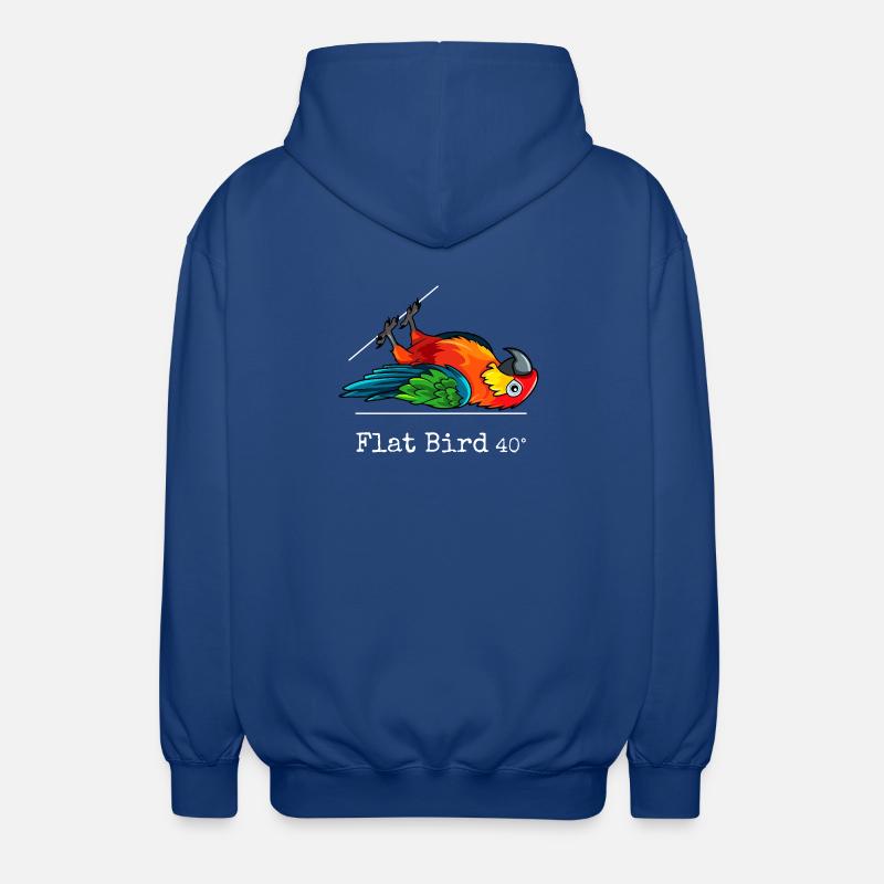Flat Bird at 40 degrees - Unisex Kapuzenjacke - Royalblau