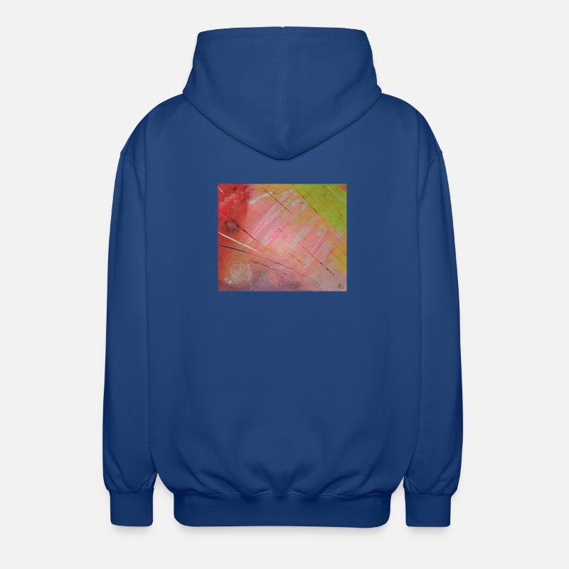 Neon-Diagonalstreifen Abstrakt - Unisex Kapuzenjacke - Royalblau