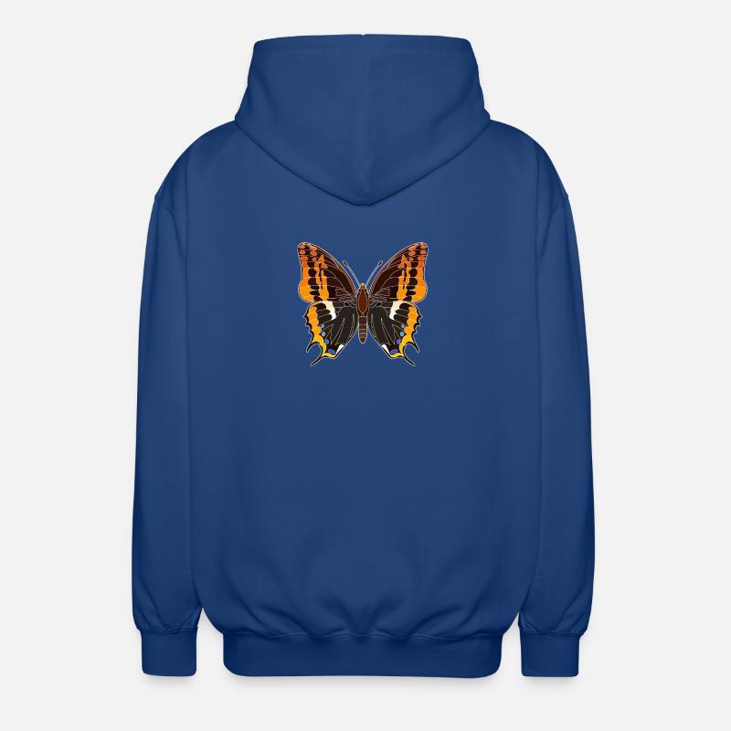 Strawberry tree butterfly - Unisex Hooded Jacket - royal blue