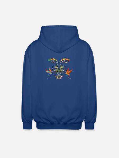 Zen face - Unisex Hooded Jacket - royal blue