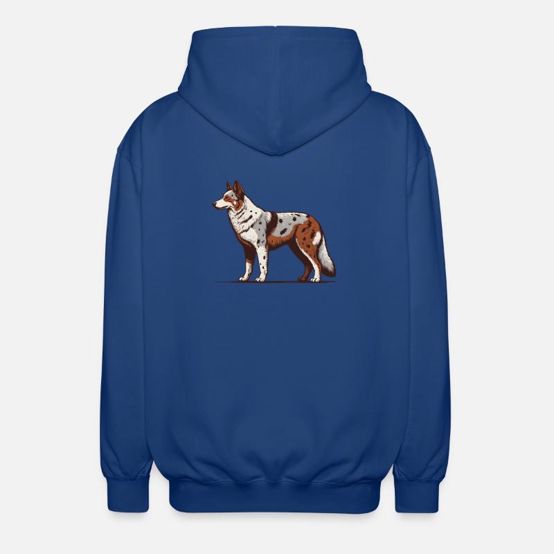Koolie australien - Veste à capuche unisexe - bleu royal
