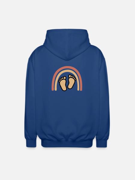 Baby Feet Rainbow Boho - Unisex Hooded Jacket - royal blue