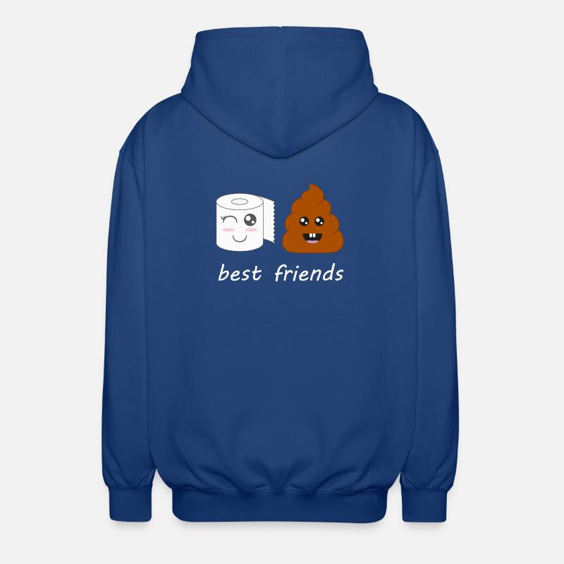Papier toilette et caca - Veste à capuche unisexe - bleu royal