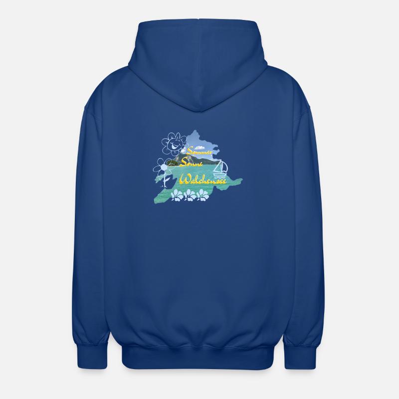 Soleil d’été Walchensee - Veste à capuche unisexe - bleu royal