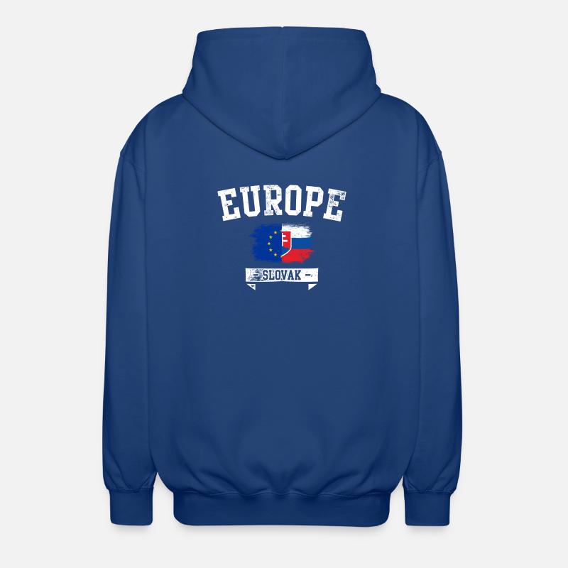 Slowakische Flagge der EU - Unisex Kapuzenjacke - Royalblau