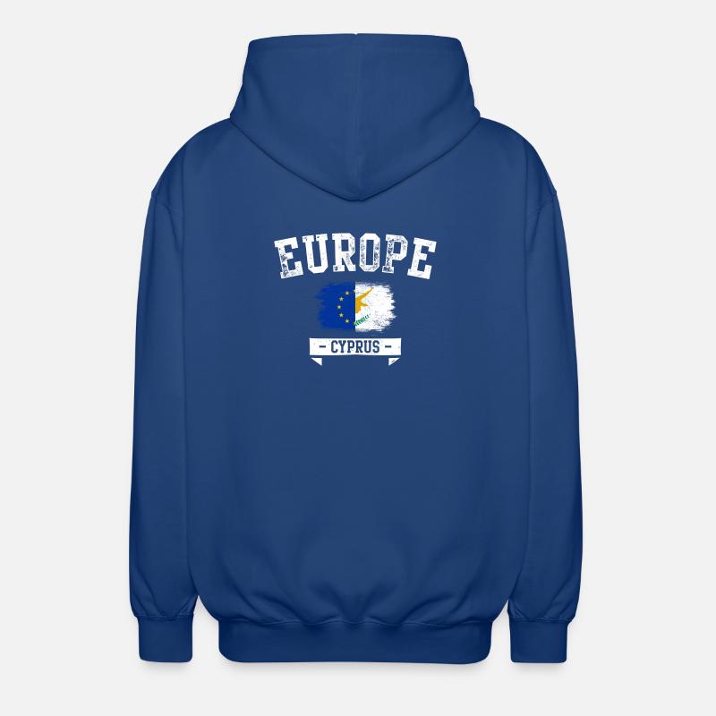 Europa-Zypern-Emblem - Unisex Kapuzenjacke - Royalblau