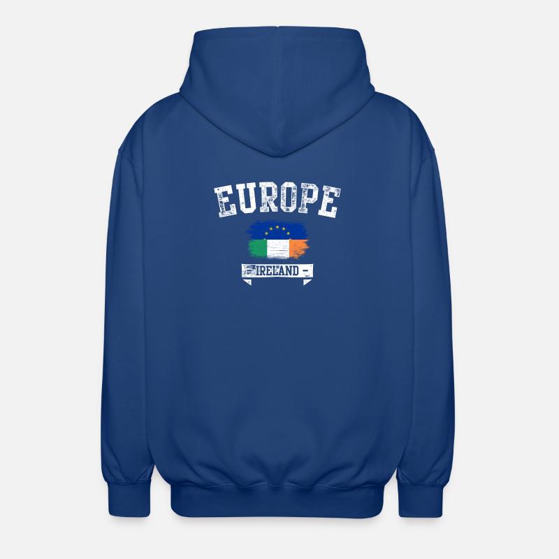 Flagge Irlands - Unisex Kapuzenjacke - Royalblau