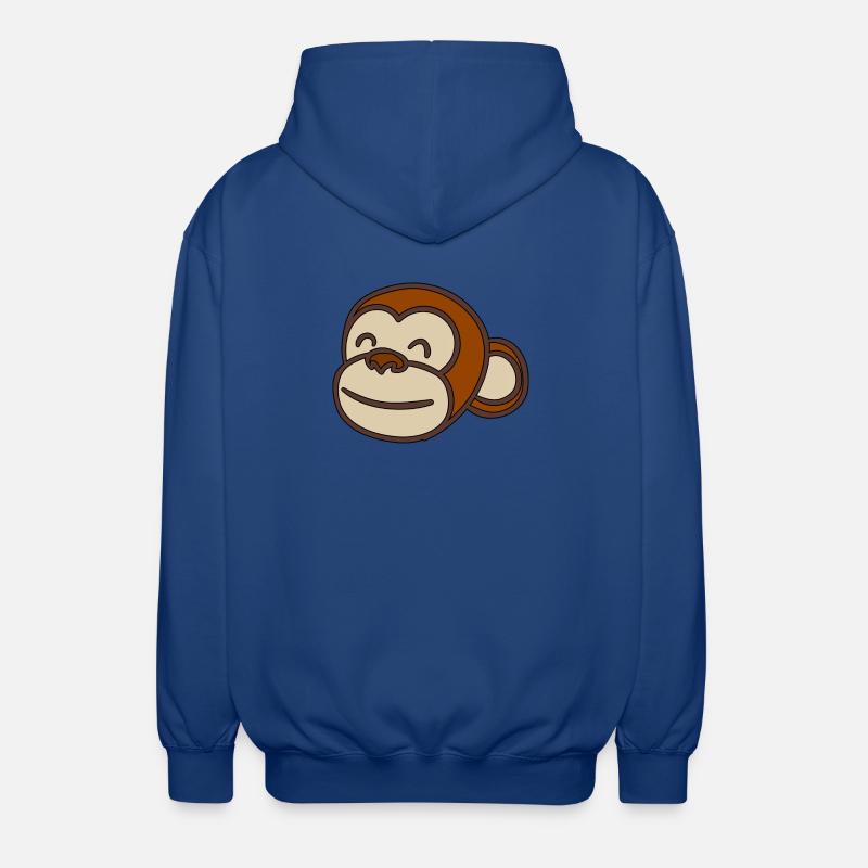 Tête de singe - Veste à capuche unisexe - bleu royal