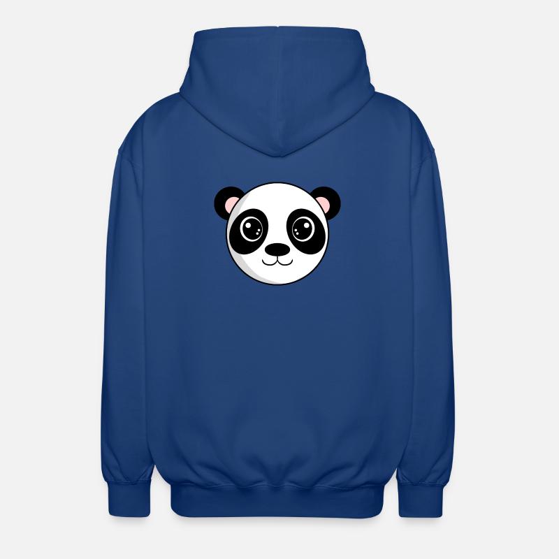 Panda Head - Unisex Hooded Jacket - royal blue