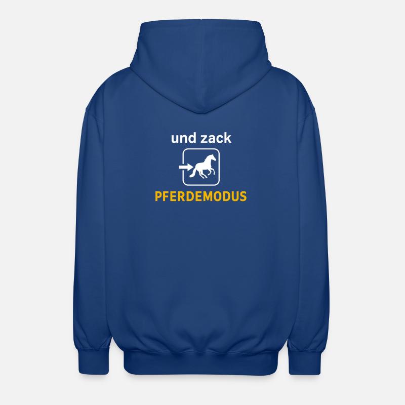 Iconographie du mode cheval - Veste à capuche unisexe - bleu royal