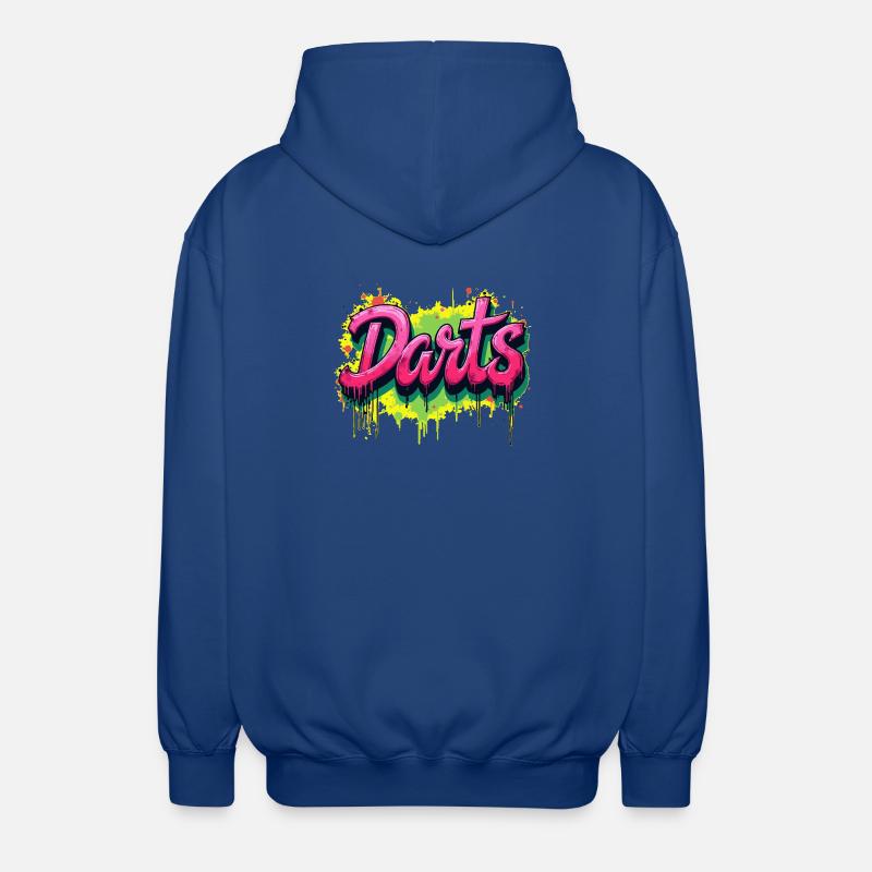 Fléchettes, fléchettes, graffitis - Veste à capuche unisexe - bleu royal