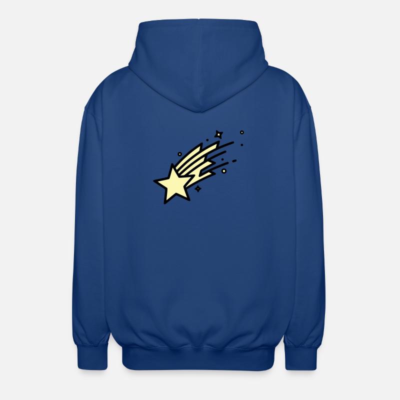 Shooting Star Comet Comic - Unisex Hooded Jacket - royal blue