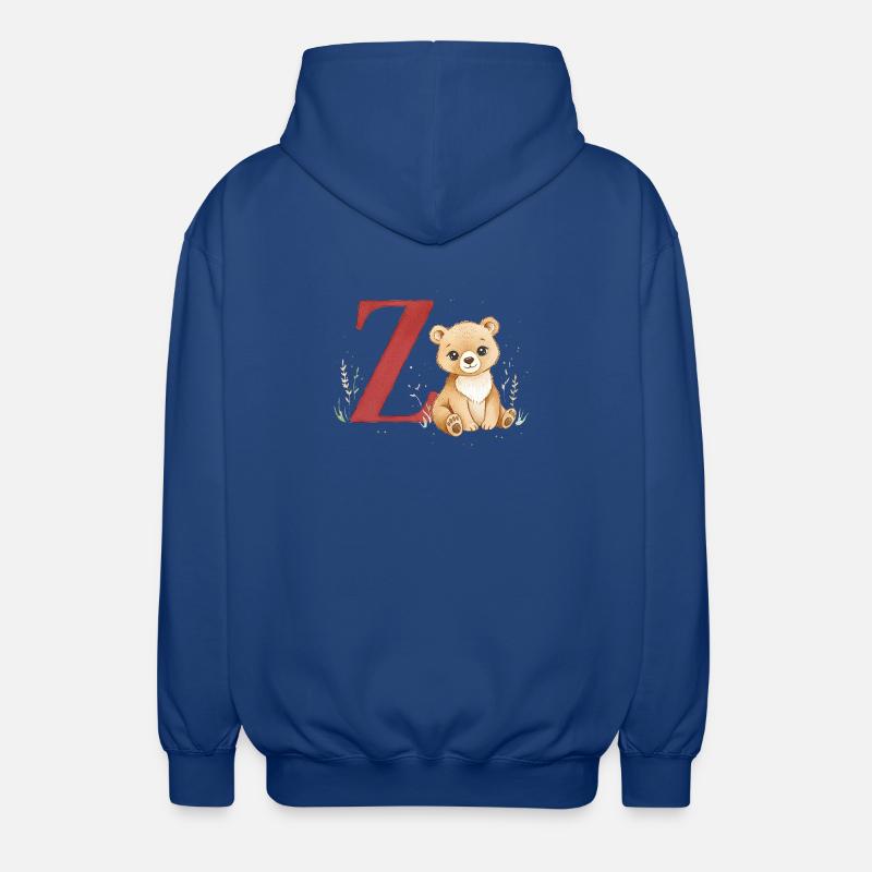Z-Bärchen: Großes Z mit Bärchen - Unisex Kapuzenjacke - Royalblau
