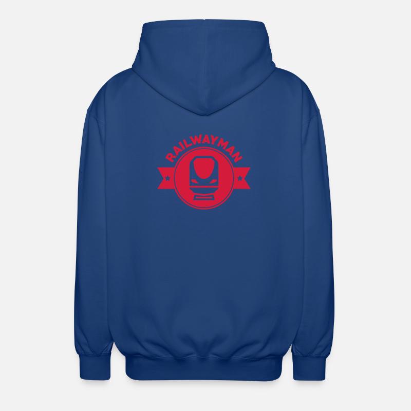 Eisenbahner / Eisenbahnen / Eisenbahn / Bahn - Unisex Kapuzenjacke - Royalblau