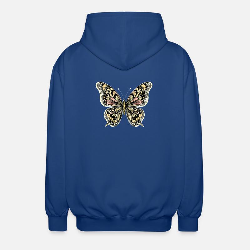 Boho Schmetterling - Unisex Kapuzenjacke - Royalblau
