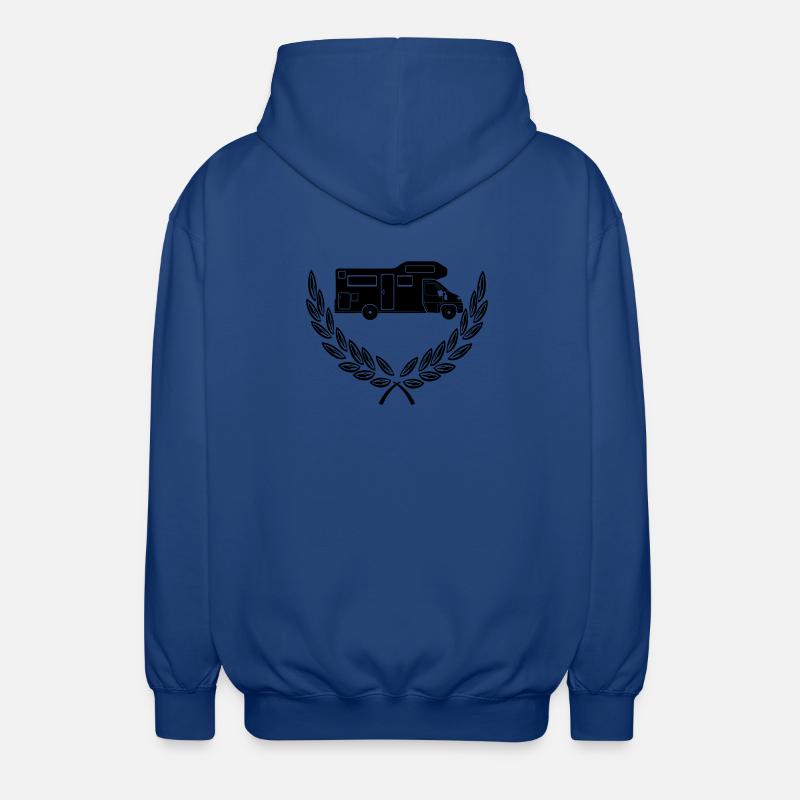 Camping-car en couronne de laurier - Veste à capuche unisexe - bleu royal