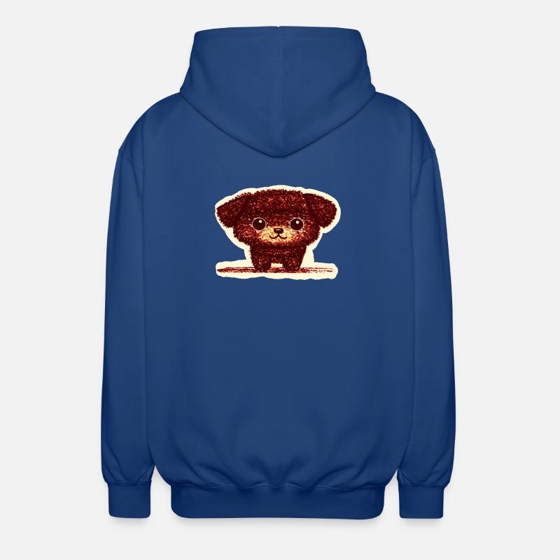 Winziges Hündchen (Rot) - Unisex Kapuzenjacke - Royalblau
