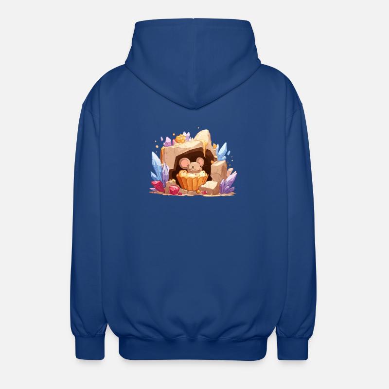 Crystal Cave Mouse Cake - Unisex Hooded Jacket - royal blue