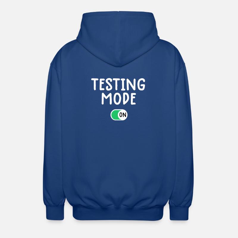Testing Mode On Graphic Tee - Unisex Hooded Jacket - royal blue