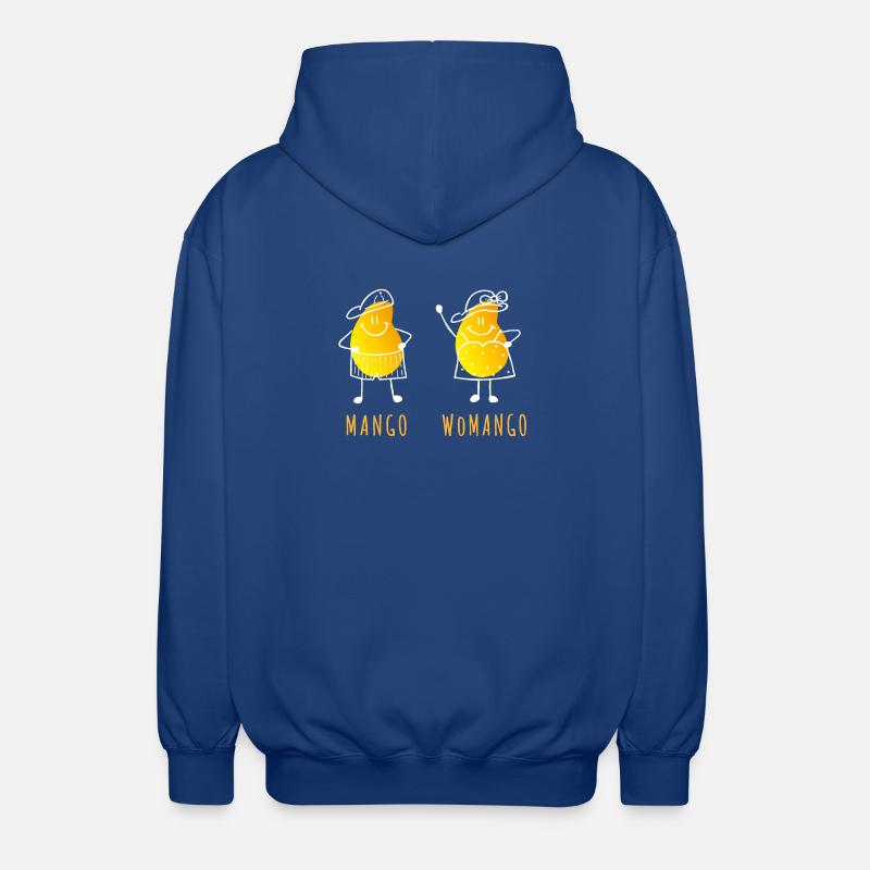 Mango - Womango - Pun, Puns - Unisex Hooded Jacket - royal blue