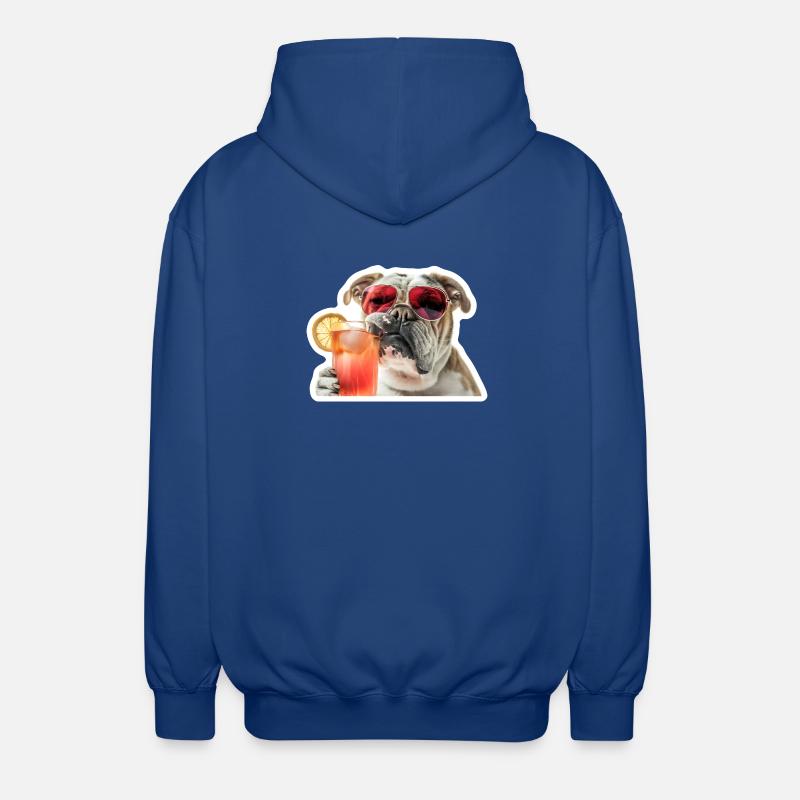 Bully Boire un cocktail - Veste à capuche unisexe - bleu royal