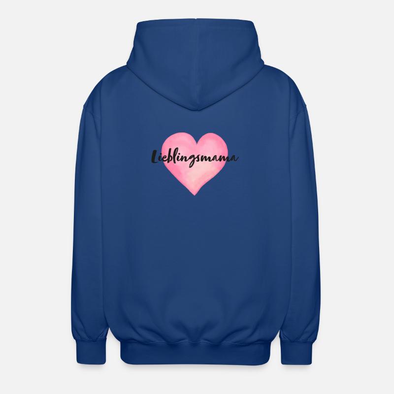 Lieblingsmama Mama Herz - Unisex Kapuzenjacke - Royalblau