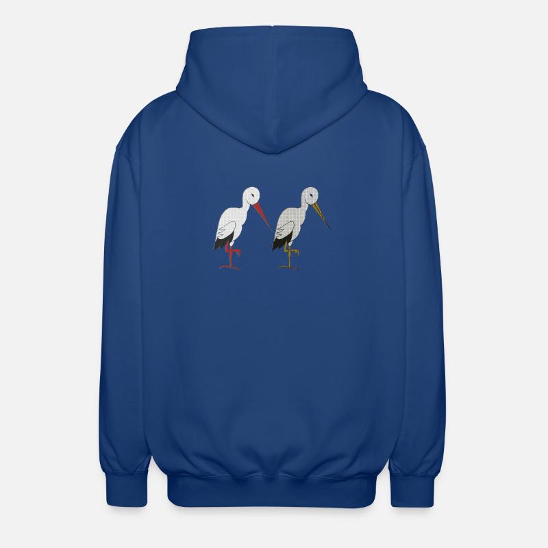 storchenpaar - Unisex Kapuzenjacke - Royalblau