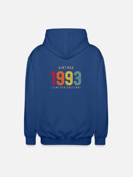 Millésime 1993 Edition Limitée - Veste à capuche unisexe - bleu royal