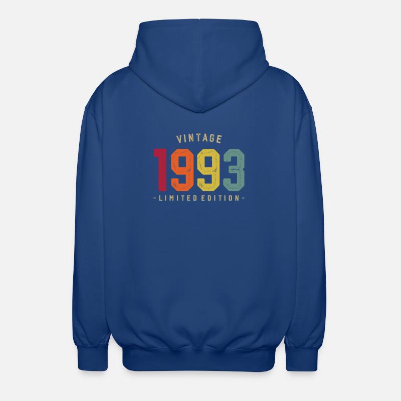 Millésime 1993 Edition Limitée - Veste à capuche unisexe - bleu royal
