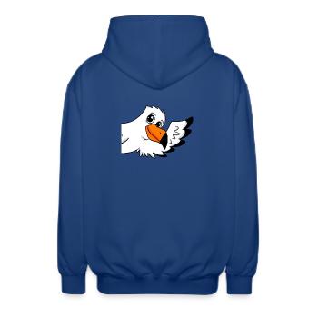 Seagull greeting greeting - Unisex Hooded Jacket - royal blue - Back - AI Model Male 185 light (185cm)