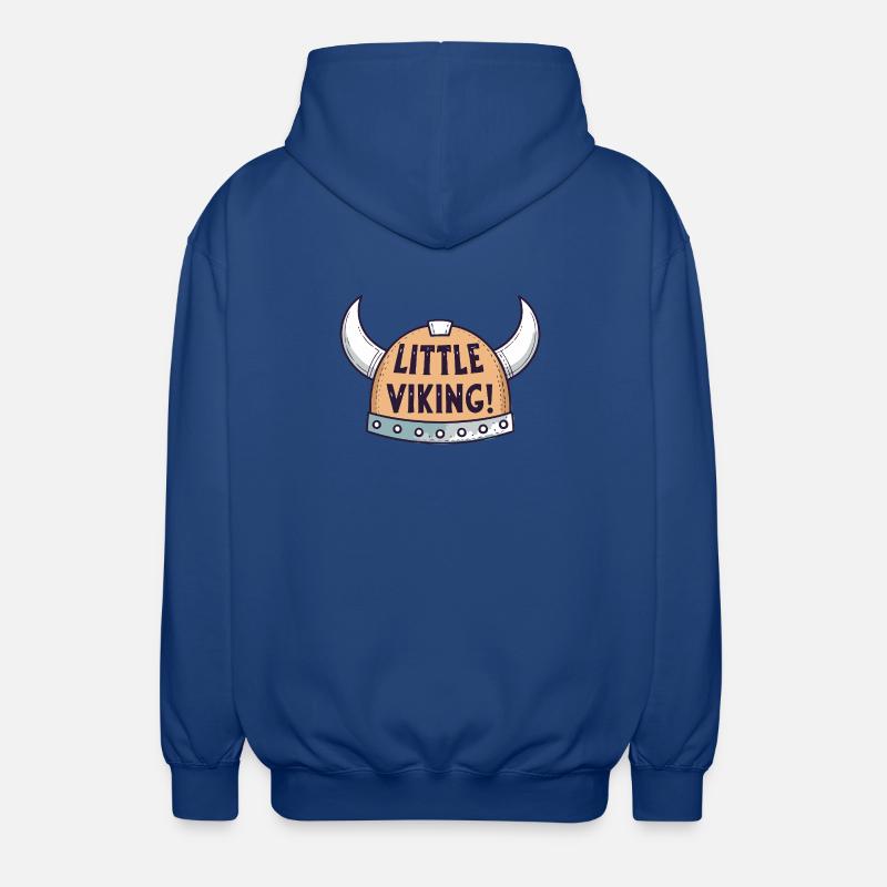 Kleiner Wikinger mit gehörntem Helm - Unisex Kapuzenjacke - Royalblau