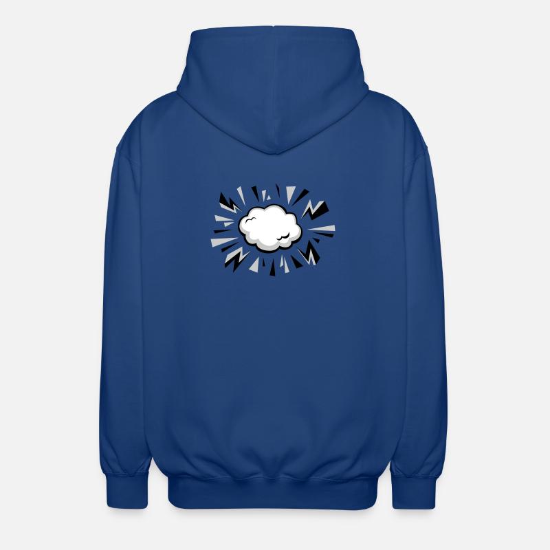 Nuage comique avec éclairs - Veste à capuche unisexe - bleu royal