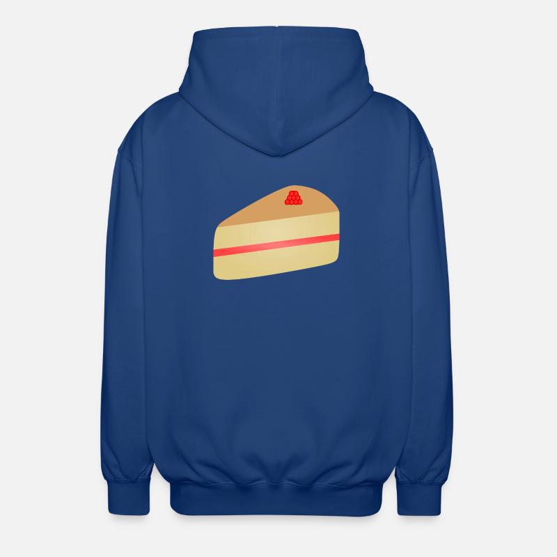 Pastel Cake Slice Raspberry - Unisex Hooded Jacket - royal blue