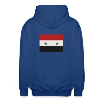Drapeau syrien - Veste à capuche unisexe - bleu royal - Dos - AI Model Male 185 light (185cm)