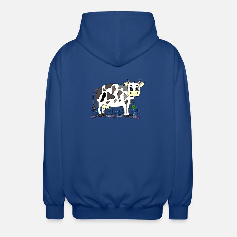 Vache - Veste à capuche unisexe - bleu royal
