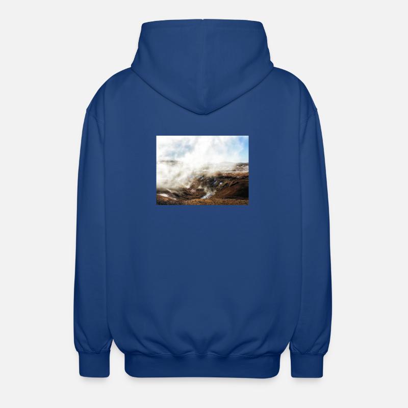 Wunderschöne, neblige Landschaft - Unisex Kapuzenjacke - Royalblau