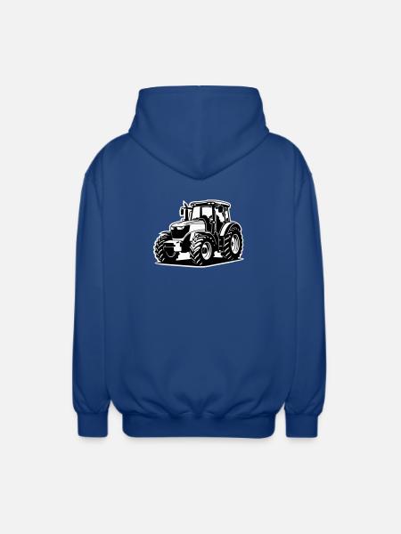 Traktor / Trecker / Schlepper (2-farbig) - Unisex Kapuzenjacke - Royalblau