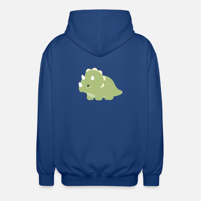 Charme Tricératops d’Émeraude - Veste à capuche unisexe - bleu royal