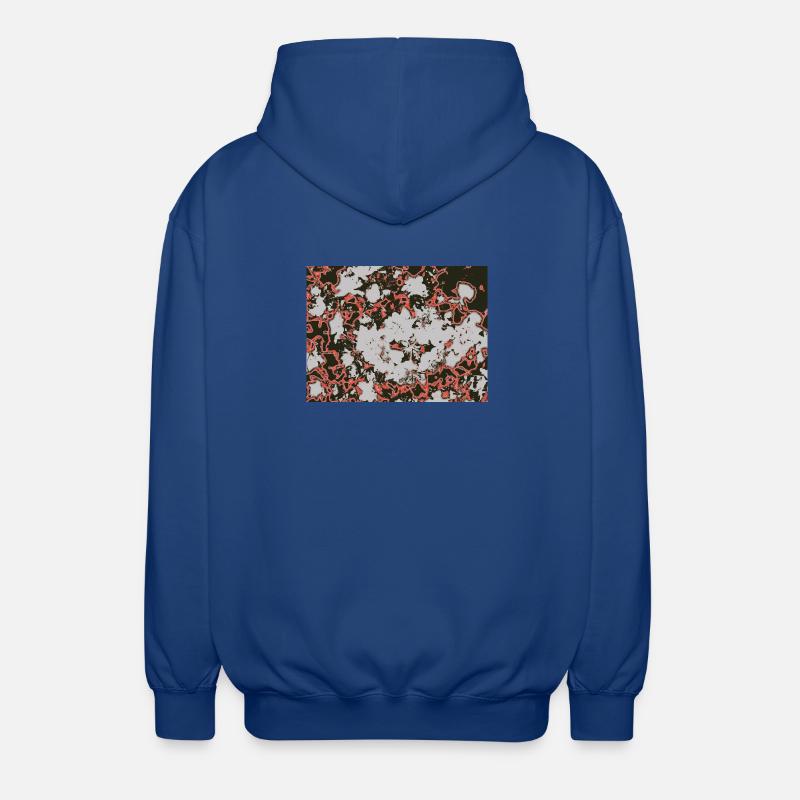 Red Nebula Abstract Pattern - Unisex Hooded Jacket - royal blue