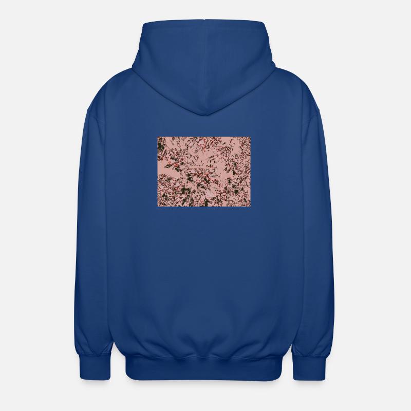 Rose Vines Abstract Pattern - Unisex Hooded Jacket - royal blue