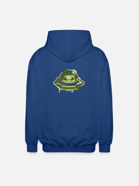 Logo graffiti d’OVNI extraterrestre - Veste à capuche unisexe - bleu royal