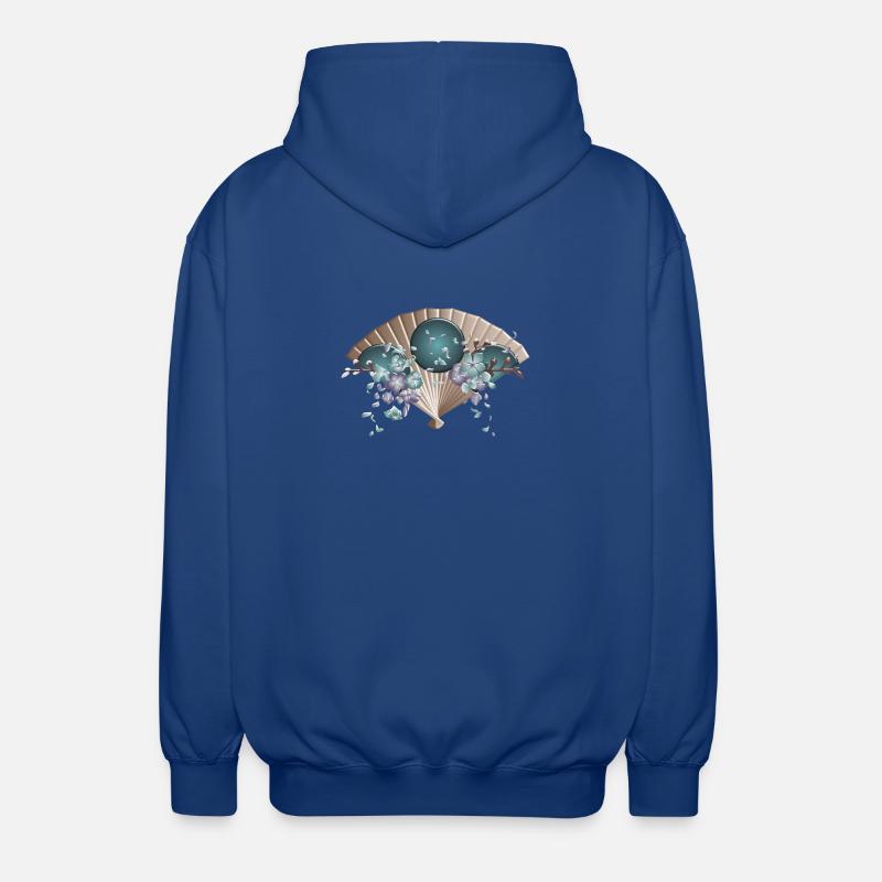 Japonais Mode Style Fleur de cerisier japonais - Veste à capuche unisexe - bleu royal
