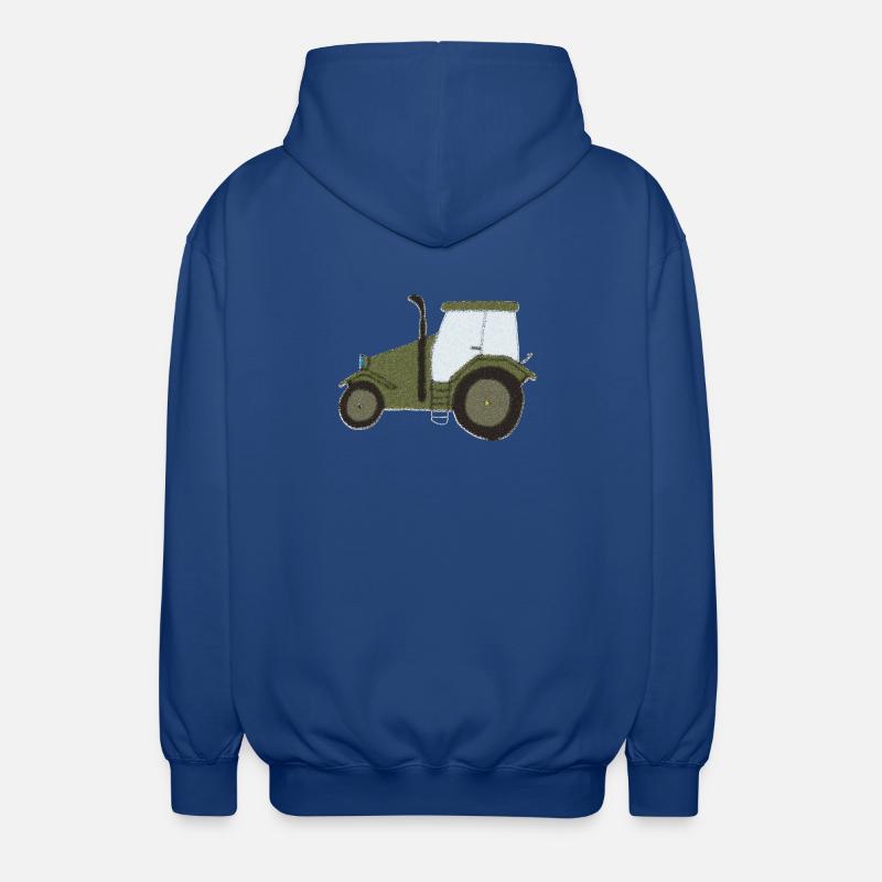 Tracteur Oldtimer Impressionnisme - Veste à capuche unisexe - bleu royal