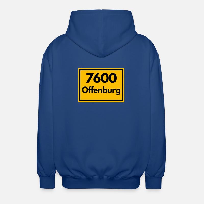 ANCIEN CODE POSTAL RETRO 7600 OFFENBURG - Veste à capuche unisexe - bleu royal