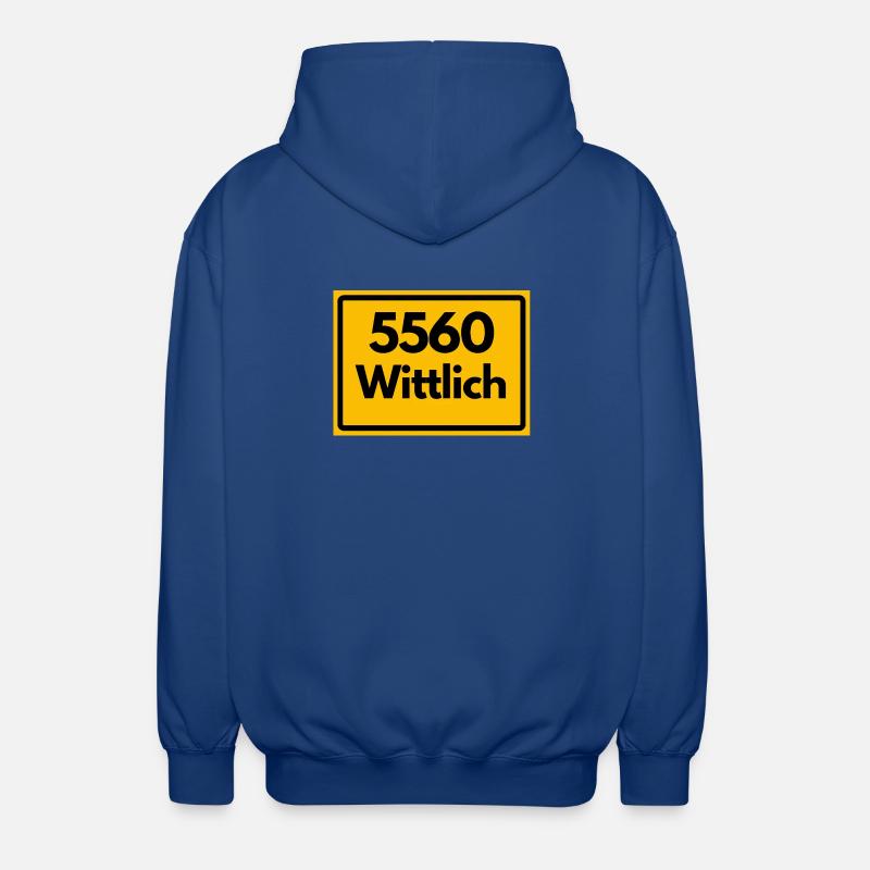 OLD POSTCODE POSTCODE RETRO 5560 WITTLICH - Unisex Hooded Jacket - royal blue