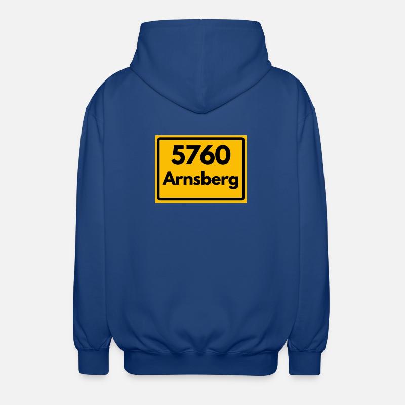 ANCIEN CODE POSTAL RÉTRO 5760 ARNSBERG - Veste à capuche unisexe - bleu royal