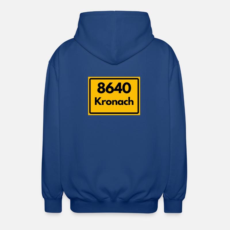ANCIEN CODE POSTAL 8640 KRONACH HEIMATSTOLZ - Veste à capuche unisexe - bleu royal