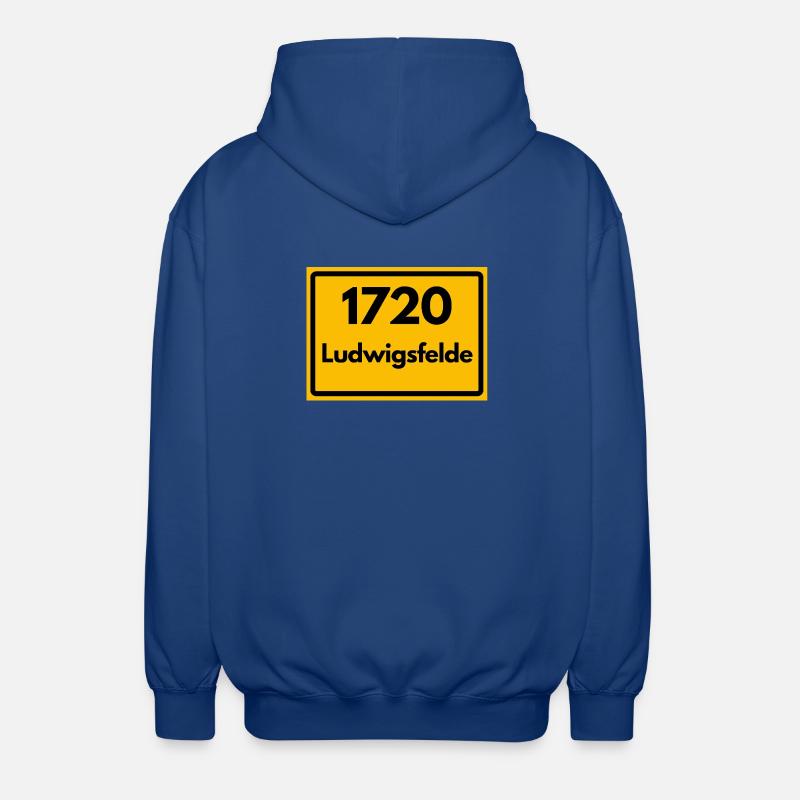 ANCIEN CODE POSTAL RÉTRO 1720 LUDWIGSFELDE - Veste à capuche unisexe - bleu royal